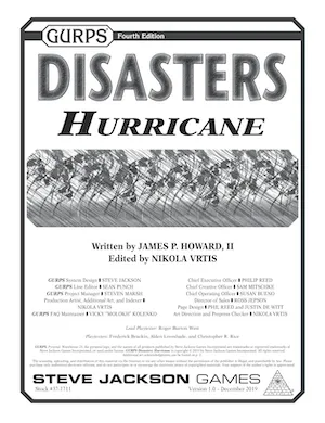 GURPS Disasters: Hurricane gamebook cover