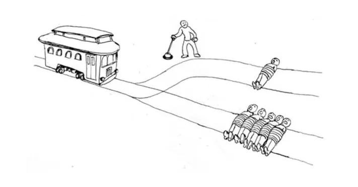 Illustration of the Trolley Problem