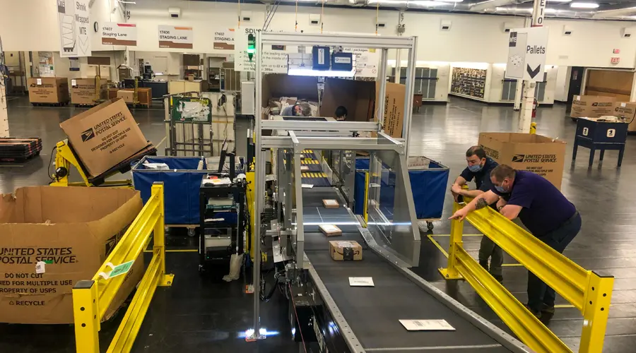 Image of automated sorting at USPS