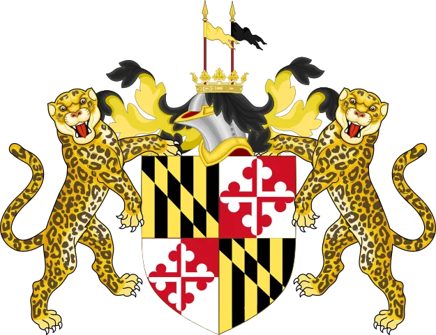 The Arms of Cecil Calvert, Baron Baltimore, showing the Crossland shield