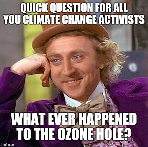 Misinformation meme about the Ozone Layer (found online)